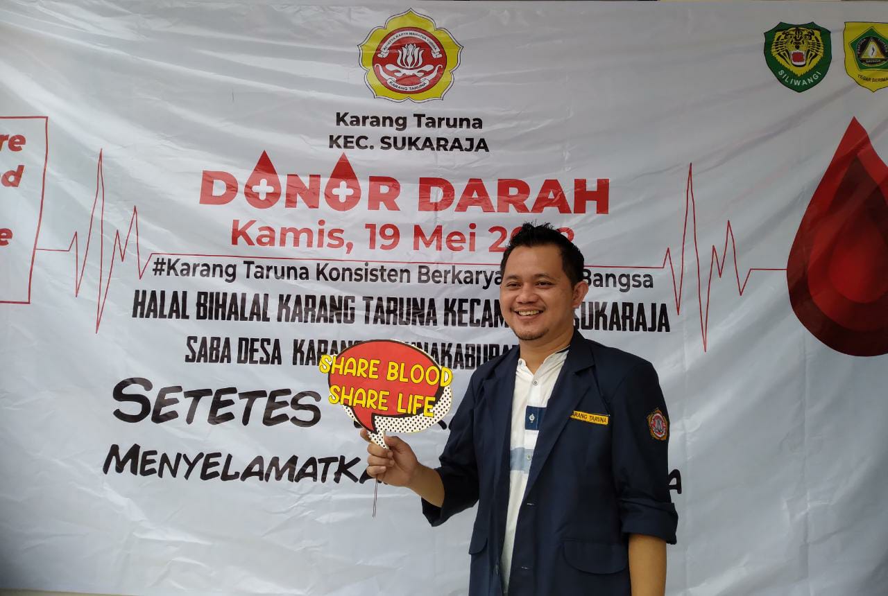 Karang Taruna Kecamatan Sukaraja Gelar Donor Darah