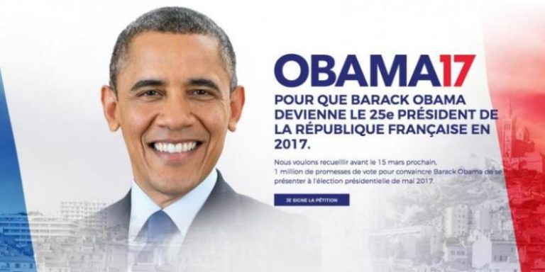 Ribuan Orang Teken Petisi Minta Obama Maju dalam Pilpres Perancis