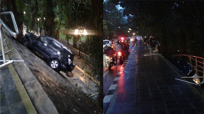 Video: Heboh Penampakan di Kebun Raya Bogor, Mobil Ringsek Tabrak Pohon