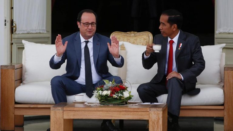 Ini yang Dibahas Jokowi dan Presiden Prancis di Istana Merdeka