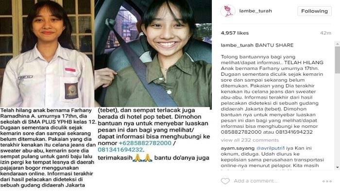 Kabar Penculikan Siswi SMA di Bogor Ini bikin Gaduh Medsos