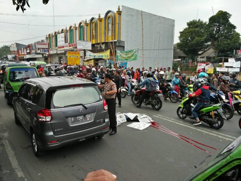 Ada Kecelakaan Tunggal di Jalan Raya Tajur, Ini Penampakannya