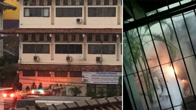 
 Video: Angin Ribut, Gedung Unpak Juga Terbakar Disambar Petir