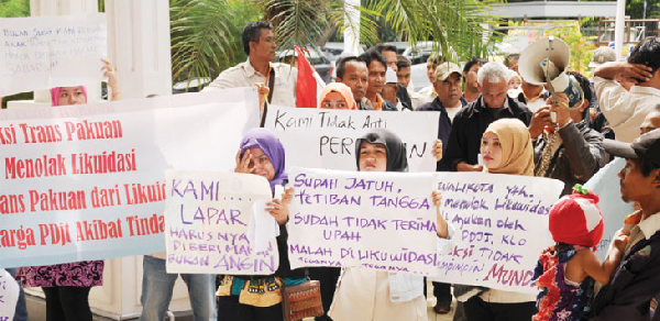 Karyawan Transpakuan Masih Tuntut Gaji dari Januari