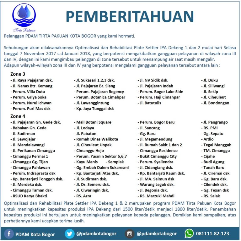 Pengumuman PDAM