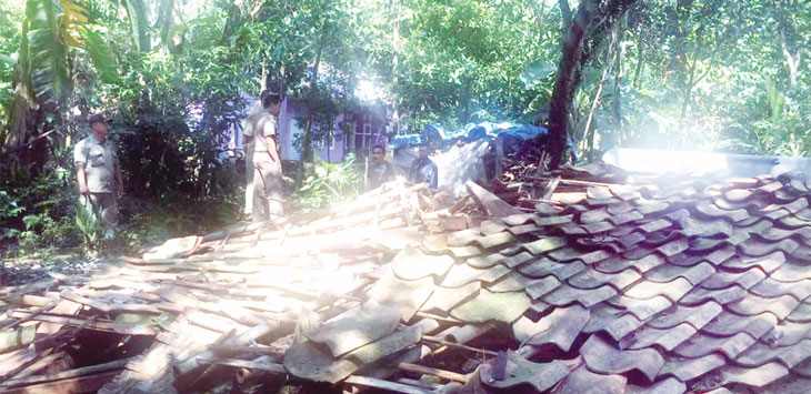 Rumah di Desa Hambalang Bogor Rata dengan Tanah