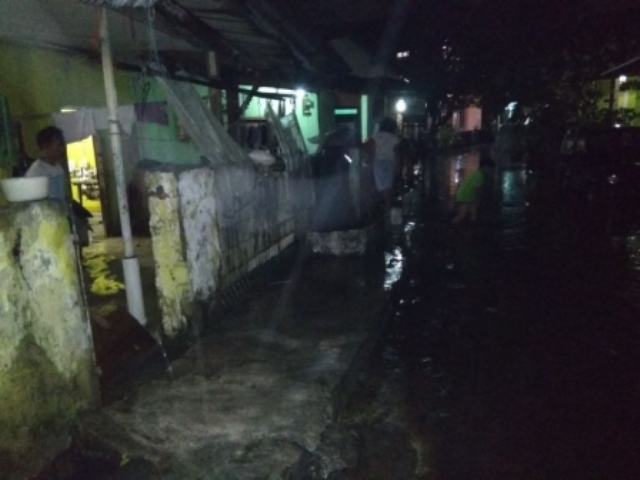 Rumah rumah Warga di Kebonpedes Bogor Kebanjiran