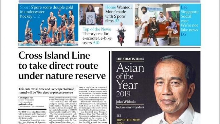 Jokowi Dianugerahi Asian Of The Year 2019 Dari Media The Straits Times Singapura