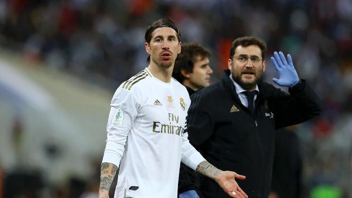 Sergio Ramos Absen Dua Pekan Akibat Cedera Pergelangan Kaki