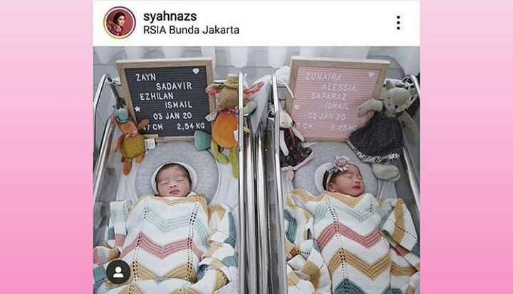 Hallo Netizen, Kenalin Baby Twins Syahnaz Raffi Ahmad