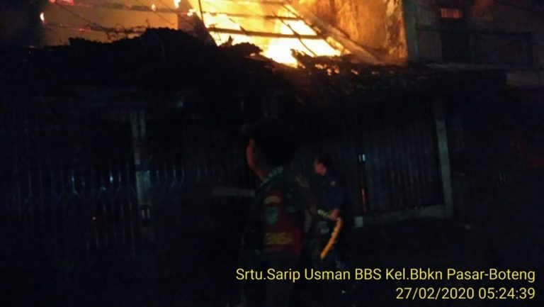 Empat Ruko di Lawang Seketeng Pasar Bogor Ludes Terbakar