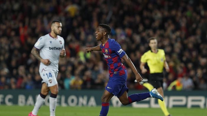 Sepasang Gol Ansu Fati Membawa Barcelona Kalahkan Levante