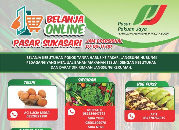 Dukung #Dirumahaja, Belanja ke Pasar di Kota Bogor, Bisa Online. Begini Caranya!!