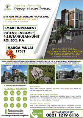 The Green Student Village 2, Pilihan Utama Apartemen Kos Syariah di Bogor