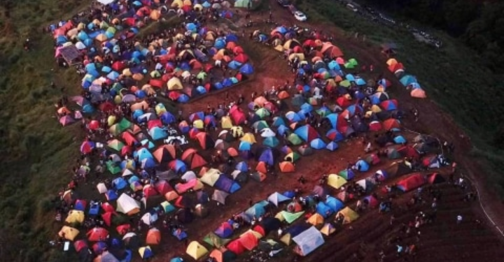 Heboh, Bukit Kampung Palalangon Cigombong Bogor Dikerumuni Tenda Wisatawan, Langsung Dibubarkan