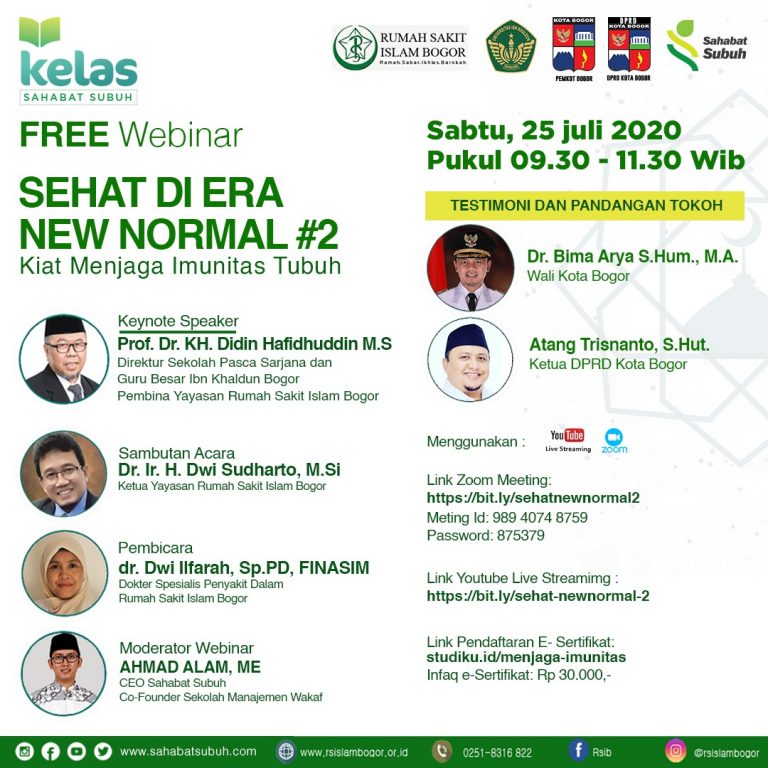 Yuk Ikut Acara Sehat di Era New Normal Jilid 2 Bersama RS Islam Bogor