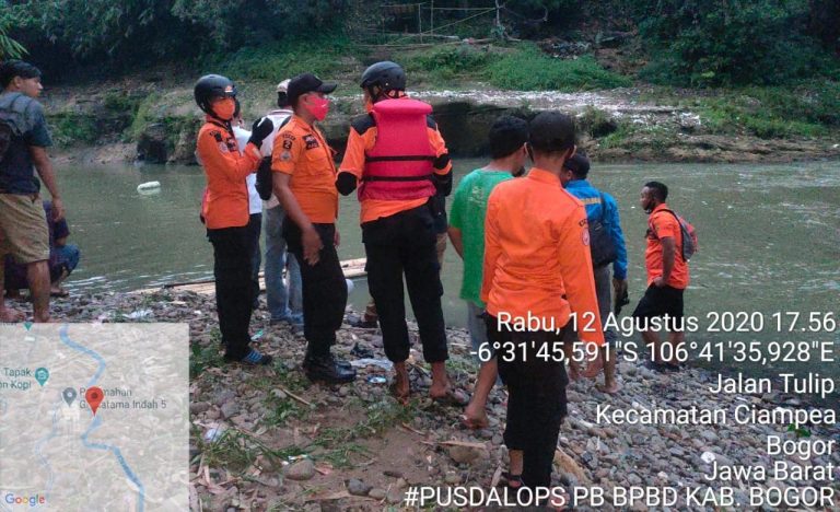 Beres Rapat HUT RI, Remaja 18 Tahun Terbawa Arus Sungai Cisadane