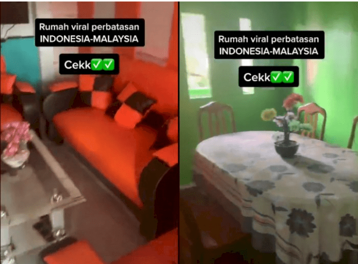 Viral, Rumah Antara Dua Negara,  Ruang Tamu di Indonesia, Dapurnya di Malaysia