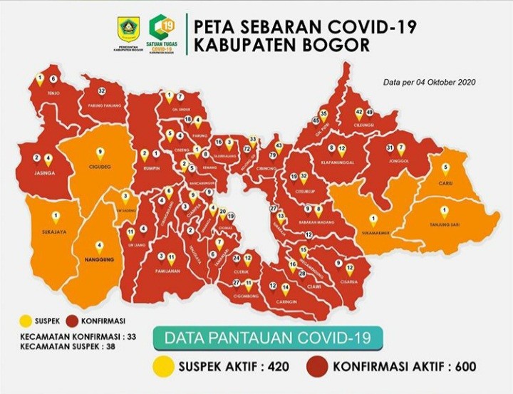 Waspada! Zona Hijau di Kabupaten Bogor sudah Hilang