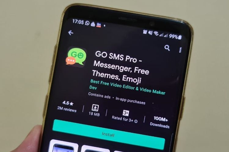 Bahaya, Pakai Go SMS Pro Bisa Mengunduh Isi Pesan Pengguna Internetnya