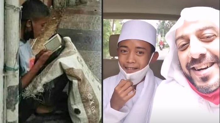 Syekh Ali Jaber Bawa Asuh Akbar ke Pesantrennya di Bogor, Remaja Pemulung yang Viral Berteduh Sambil Membaca Al-Qur’an
