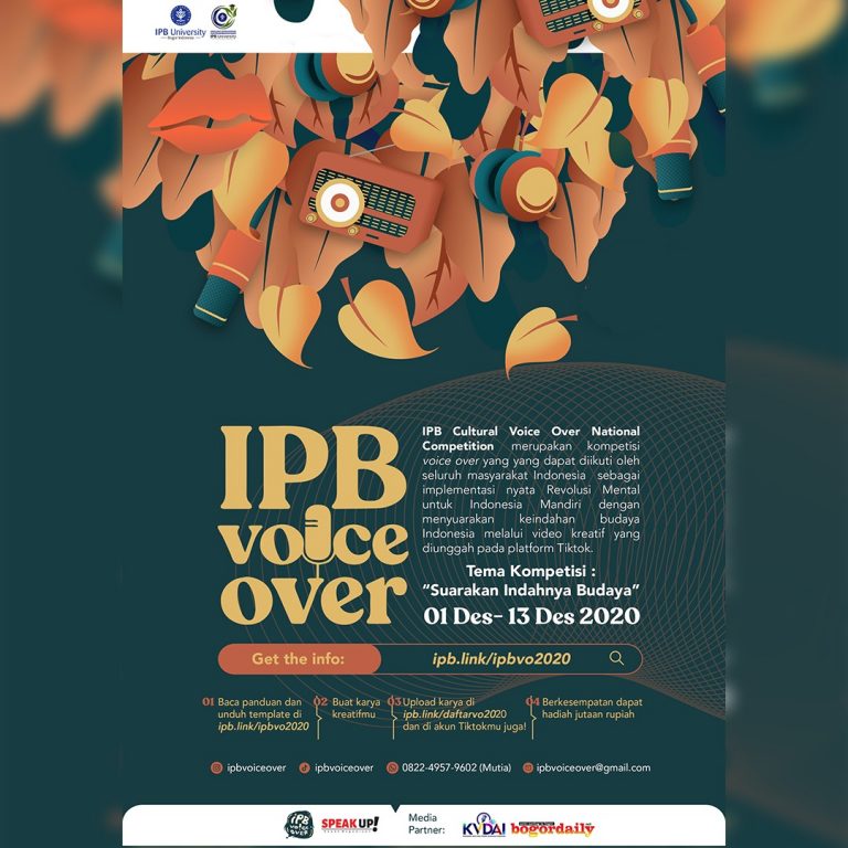 Yuk Suarakan Indahnya Budaya Indonesia Lewat Kompetisi IPB Voice Over 2020. Hadiah Seru Mananti