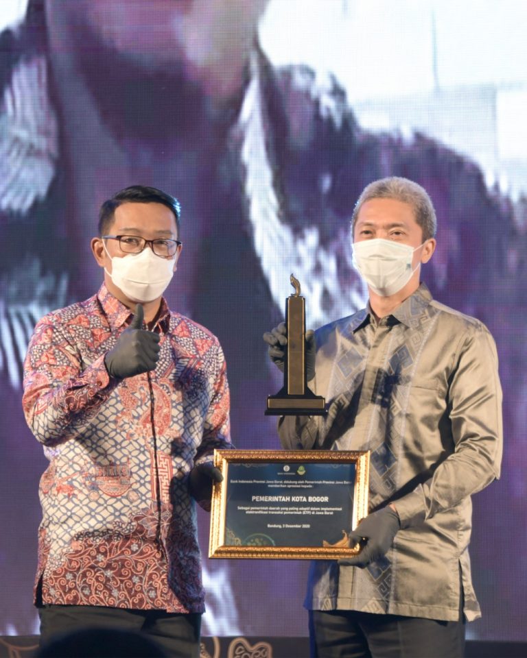 Pemkot Bogor Raih Peringkat I Penghargaan ETP dari Bank Indonesia