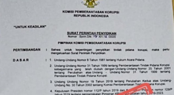 Beredar Sprindik KPK Tetapkan Menteri BUMN Erick Thohir Sebagai Tersangka