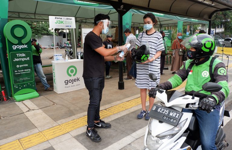 Driver Apresiasi Kolaborasi Saniter dan Gojek untuk Wujudkan #indonesiaterlindungi