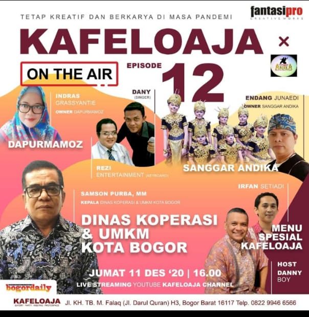 Catat! KAFELOAJA On The Air Live Streaming Besok. Ada Topik Seru Bareng Dinas Koperasi dan UMKM