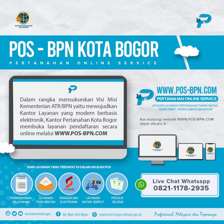 BPN Kota Bogor Buka Layanan Pertanahan Online Service (POS)