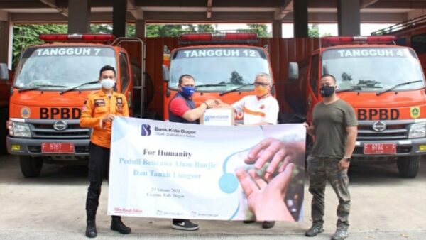 Peduli Bencana, Bank Kota Bogor Salurkan Bantuan Ke BPBD