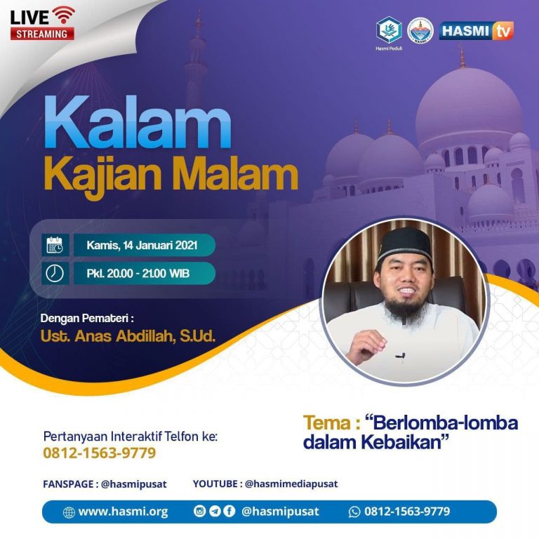 Kajian Malam bersama Hasmi. Ayo! Berlomba – lomba dalam Kebaikan.