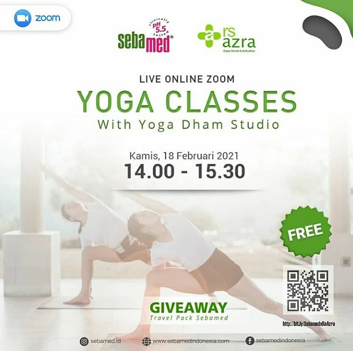 RS AZRA Bogor bersama Sebamed Adakan Kelas Yoga Virtual