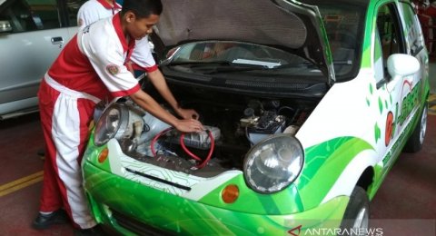
 mobil bertenaga listrik karya SMK di Kudus, Jawa Tengah (Antaranews.com/ Bogordaily.net)