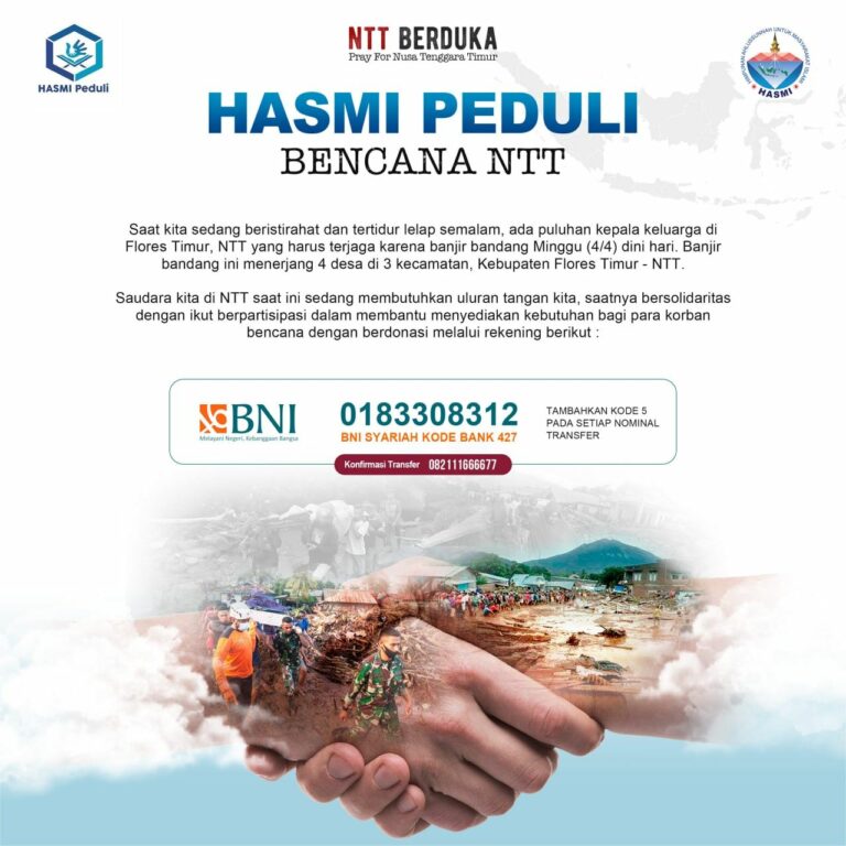 Peduli Bencana NTT, HASMI Open Donasi