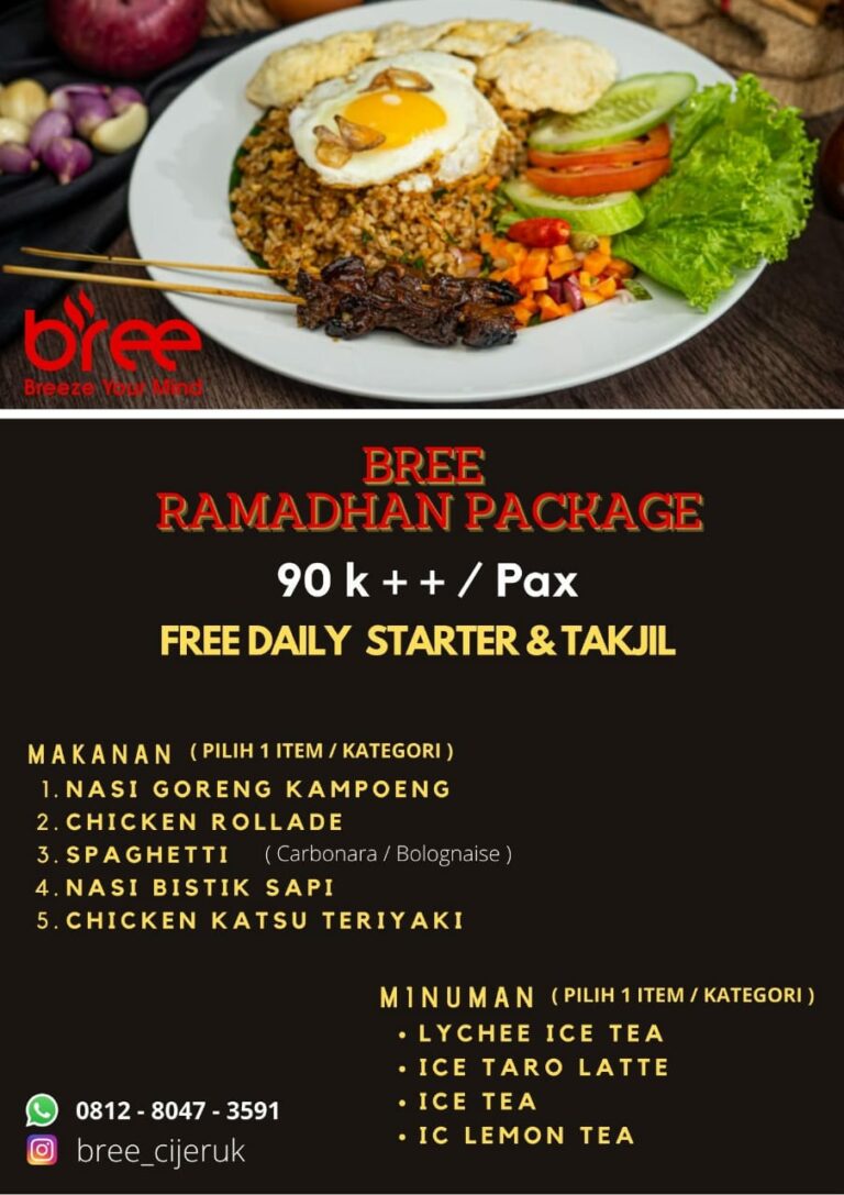 Yu Buka Puasa dengan Ramadhan Package di Bree Coffee & Kitchen