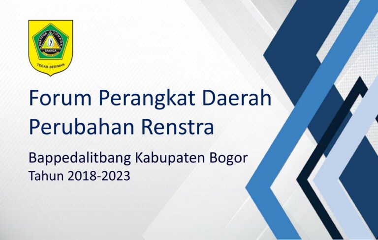 Bappedalitbang Kabupaten Bogor Gelar Forum Perangkat Daerah Perubahan Renstra
