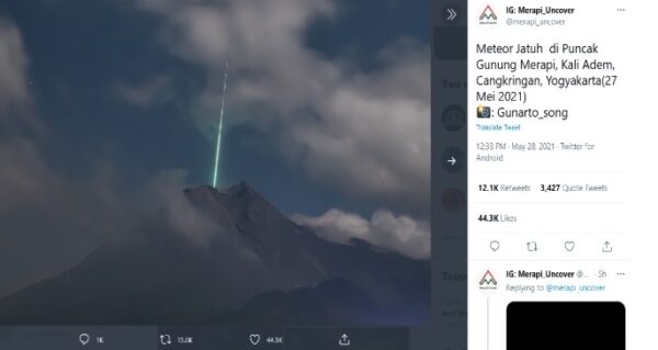 Beredar Foto Viral Diduga Meteor Jatuh