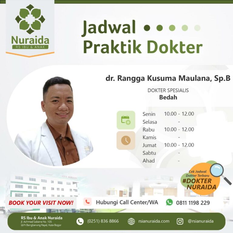 Ini Jadwal Praktik Dokter Bedah di RSIA Nuraida Bogor