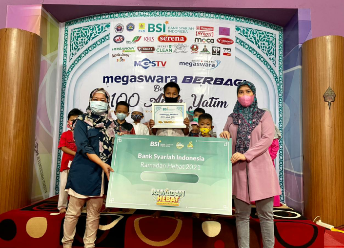 Bank Syariah Indonesia dan Megaswara Santuni 150 Anak Yatim
