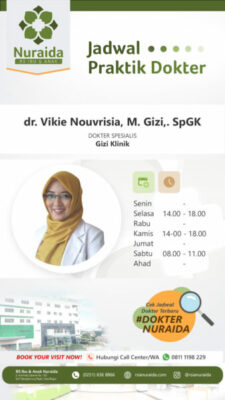 
 Dr. Vikie Nouvrisia, M. Gizi, SpGK merupakan dokter spesialis Gizi klinik yang praktik di RSIA Nuraida Bogor.(Istimewa/Bogordaily.net)