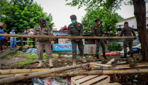 153 PKL di Villa Bogor Indah Diratakan Pemkot dan Pemkab Bogor