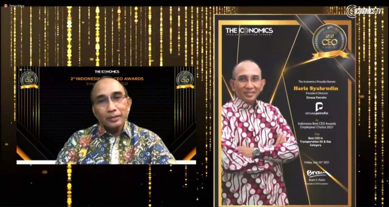Dirut Elnusa Petrofin Raih Indonesia Best CEO Awards Employee Choice 2021 dari The Iconomics