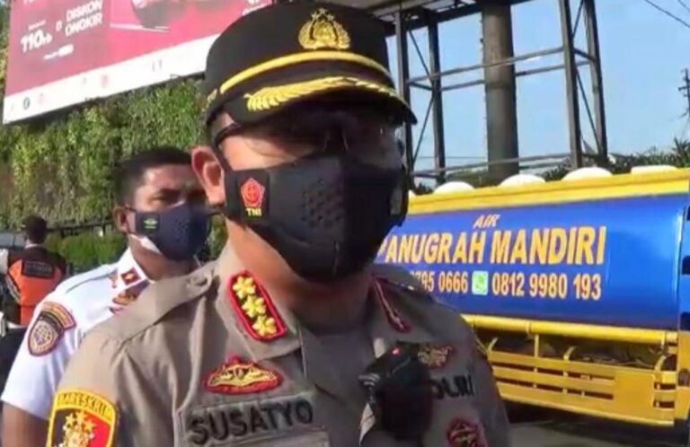 600 Petugas Gabungan TNI Polri Lakukan Penyekatan di Tengah Kota Bogor
