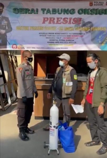 Polres Bogor Sediakan Isi Ulang Oksigen Gratis Bagi Warga Kabupaten yang Isoman