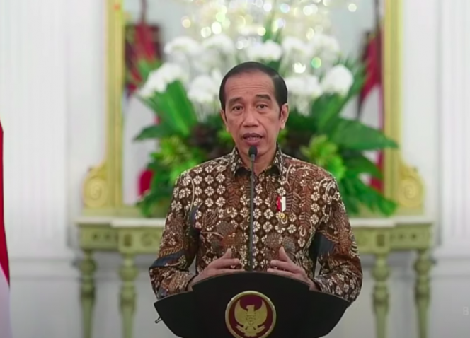 
 Presiden Jokowi saat memberikan sambutan pada Pembukaan Rakorbangnas BMKG Tahun 2021, secara virtual, Kamis 29 Juli 2021. (Tangkapan Layar YouTube BMKG)/Bogordaily.net)