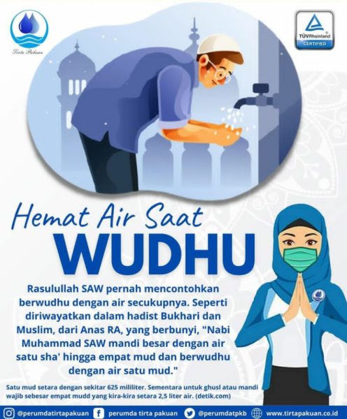 Tips Hemat Air saat Wudhu Ala Tirta Pakuan Kota Bogor