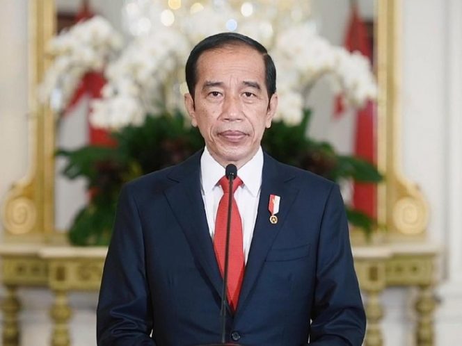 
 Presiden Joko Widodo (Jokowi) memimpin upacara HUT Bhayangkara ke-75 Polri secara virtual, pada Kamis pagi 1 Juli 2021.(Istimewa/Bogordaily.net)