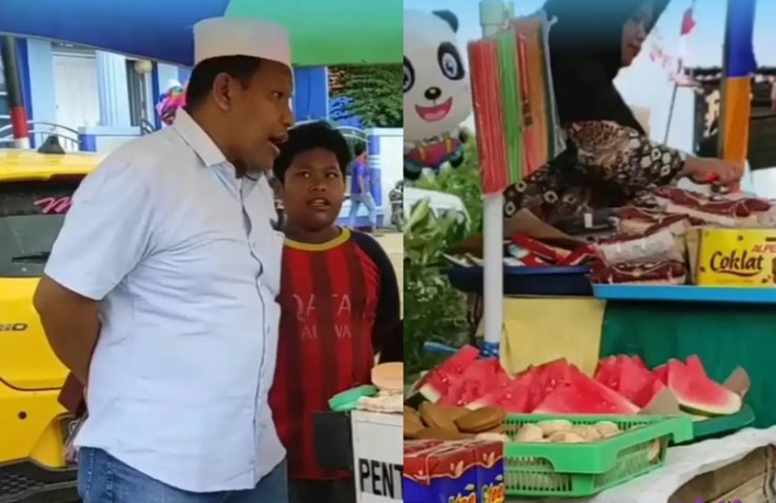 Borong Jualan PKL, Crazy Rich Samarinda Viral di Medsos